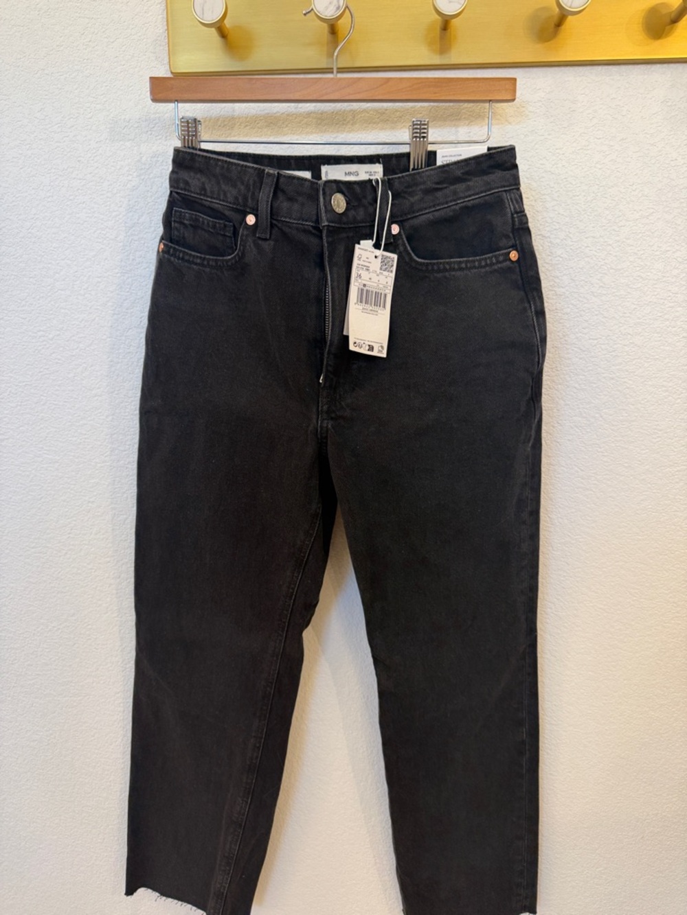 Mango Women's Slim Straight Jeans - Black